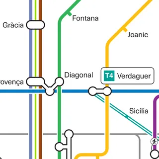 The current Barcelona metro map.