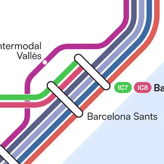 A map depicting a proposed high speed regional rail network.